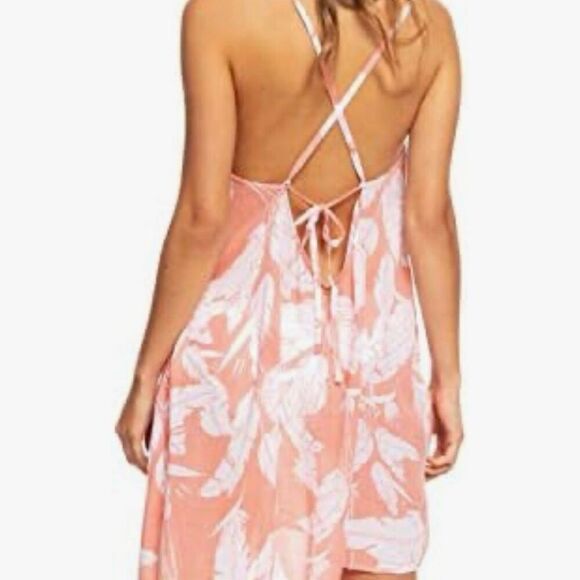 ROXY Women's Printed Be in Love Beach Cover-up Dress Peach Size Small NWT - Picture 14 of 14